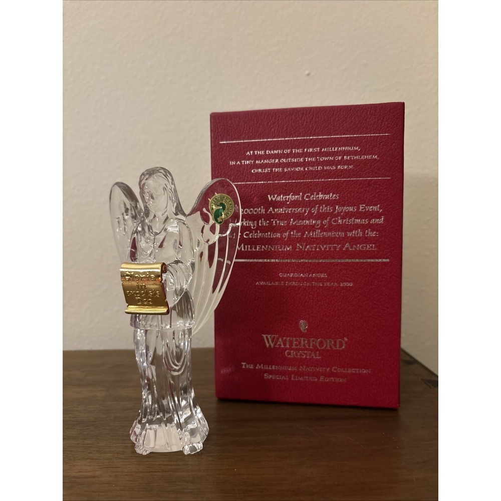 Waterford Crystal Millennium NATIVITY‎ Guardian Angel Figurine Gloria Excelsis